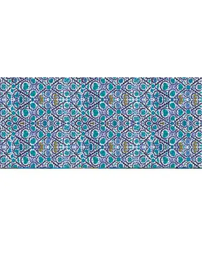 Scarves Fox and Chave Suzani Blue Silk Habotai Scarf £42.00