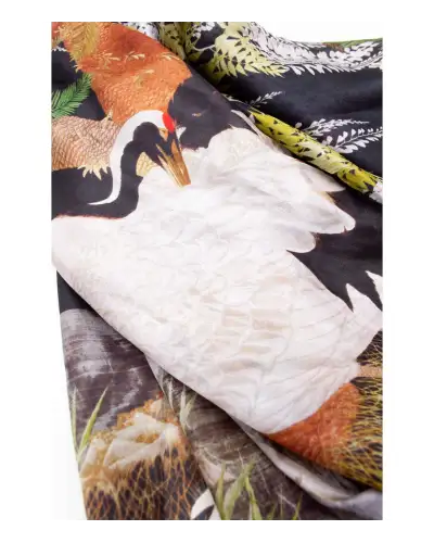 Scarves Fox and Chave Oriental Wisteria Habotai Scarf £50.00