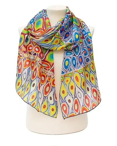 Scarves Fox and Chave Zebrafish Silk Habotai Scarf £50.00