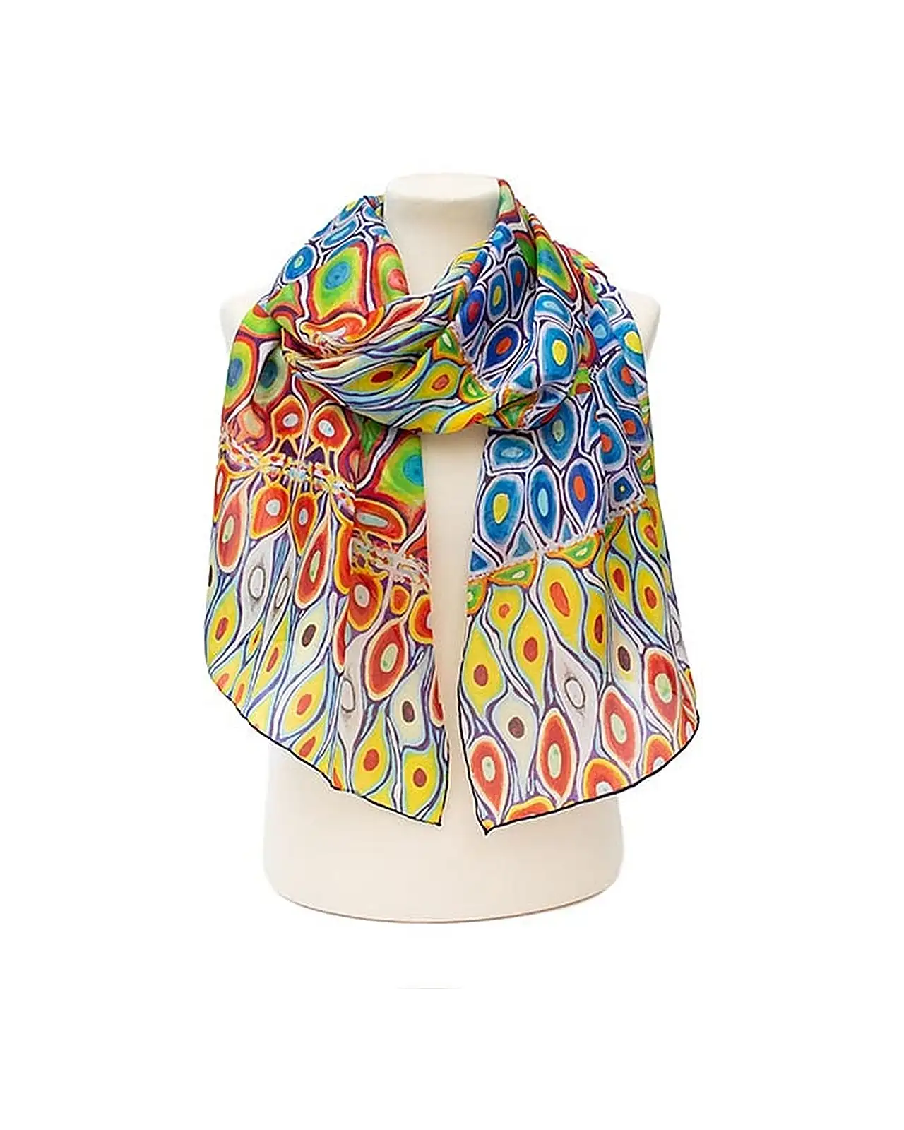 Scarves Fox and Chave Zebrafish Silk Habotai Scarf £50.00