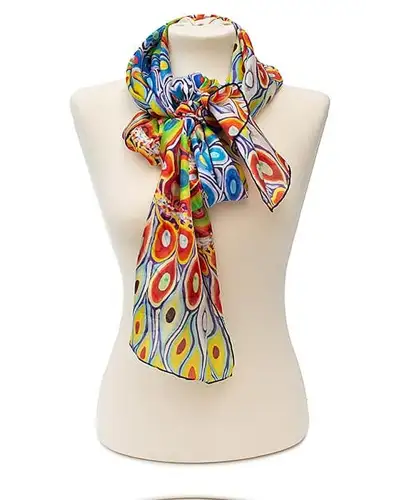 Scarves Fox and Chave Zebrafish Silk Habotai Scarf £50.00