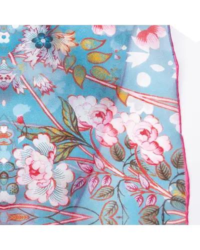 Scarves Fox and Chave Kilburn Blue Silk Habotai Scarf £37.00