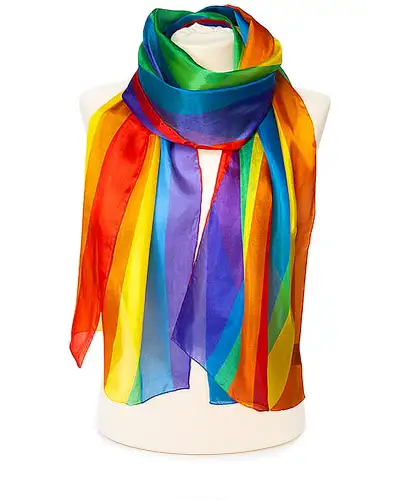 Scarves Fox and Chave Rainbow Silk Habotai Scarf £50.00