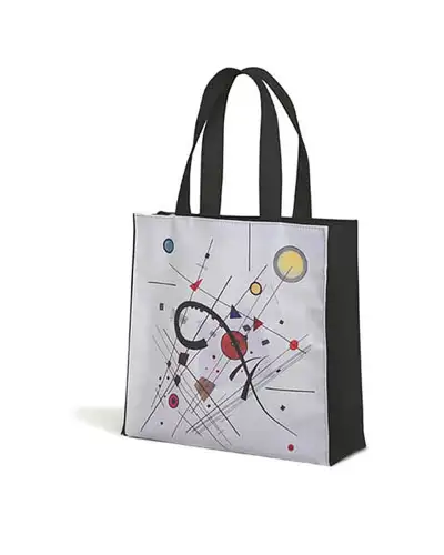 Kandinsky Grey Square Tote Bag | Fox and Chave FC 51 163 Bag