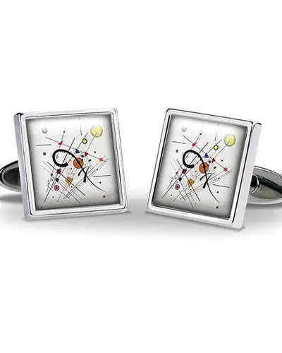 Others Fox and Chave Kandinsky Grey Square Cufflinks £29.00