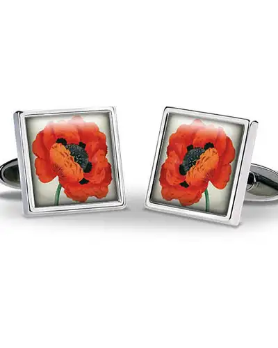 Others Fox and Chave Remembrance Poppy Cufflinks £29.00