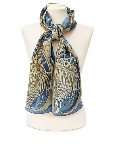 Scarves Fox and Chave Thistle Crêpe De Chine Scarf £34.00