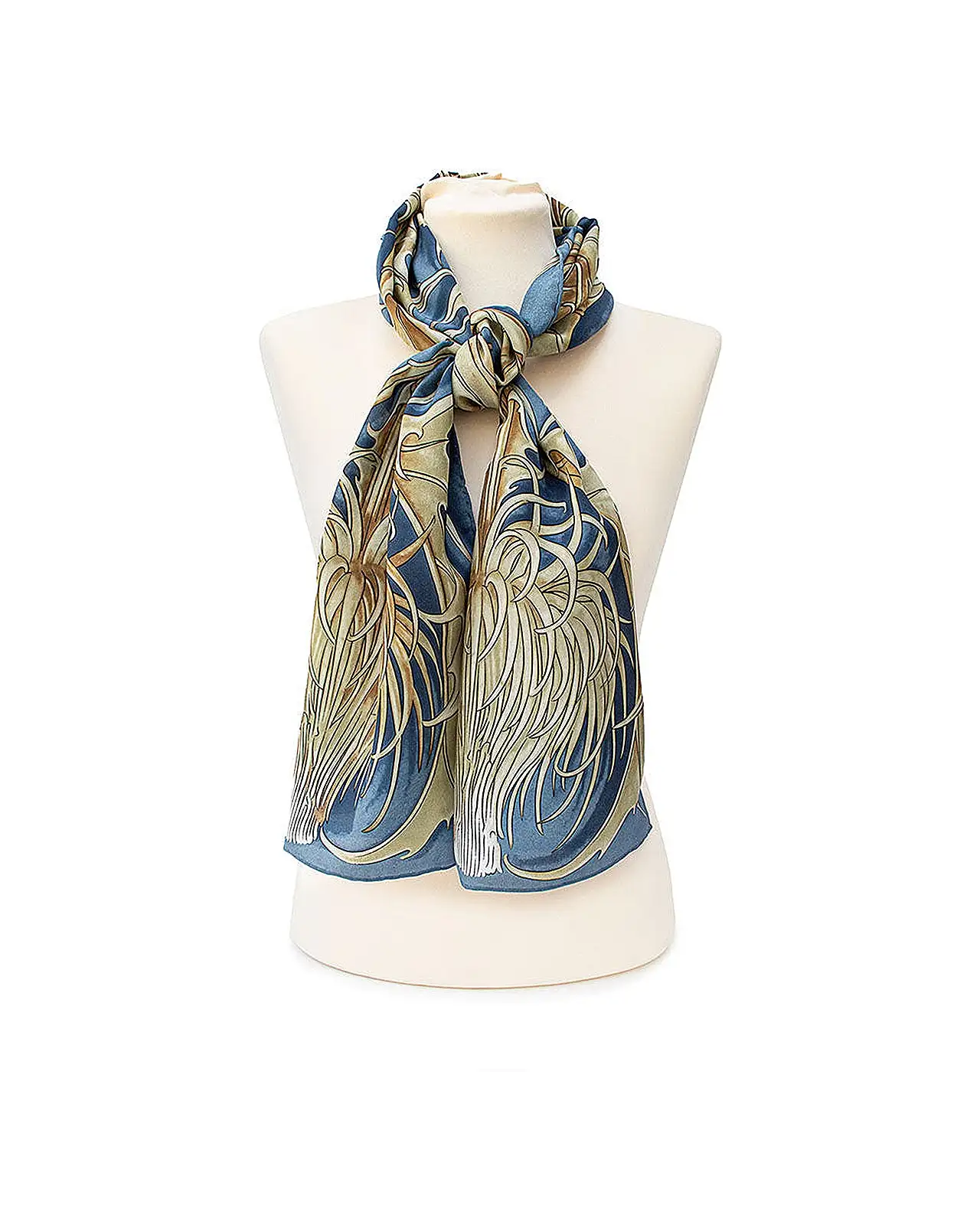 Scarves Fox and Chave Thistle Crêpe De Chine Scarf £34.00