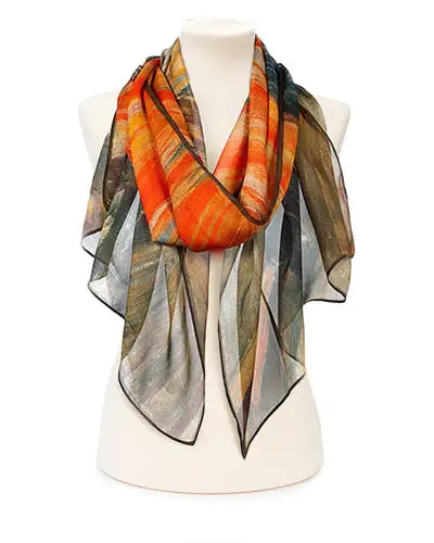 Scarves Fox and Chave Munch The Scream Chiffon Scarf £52.00