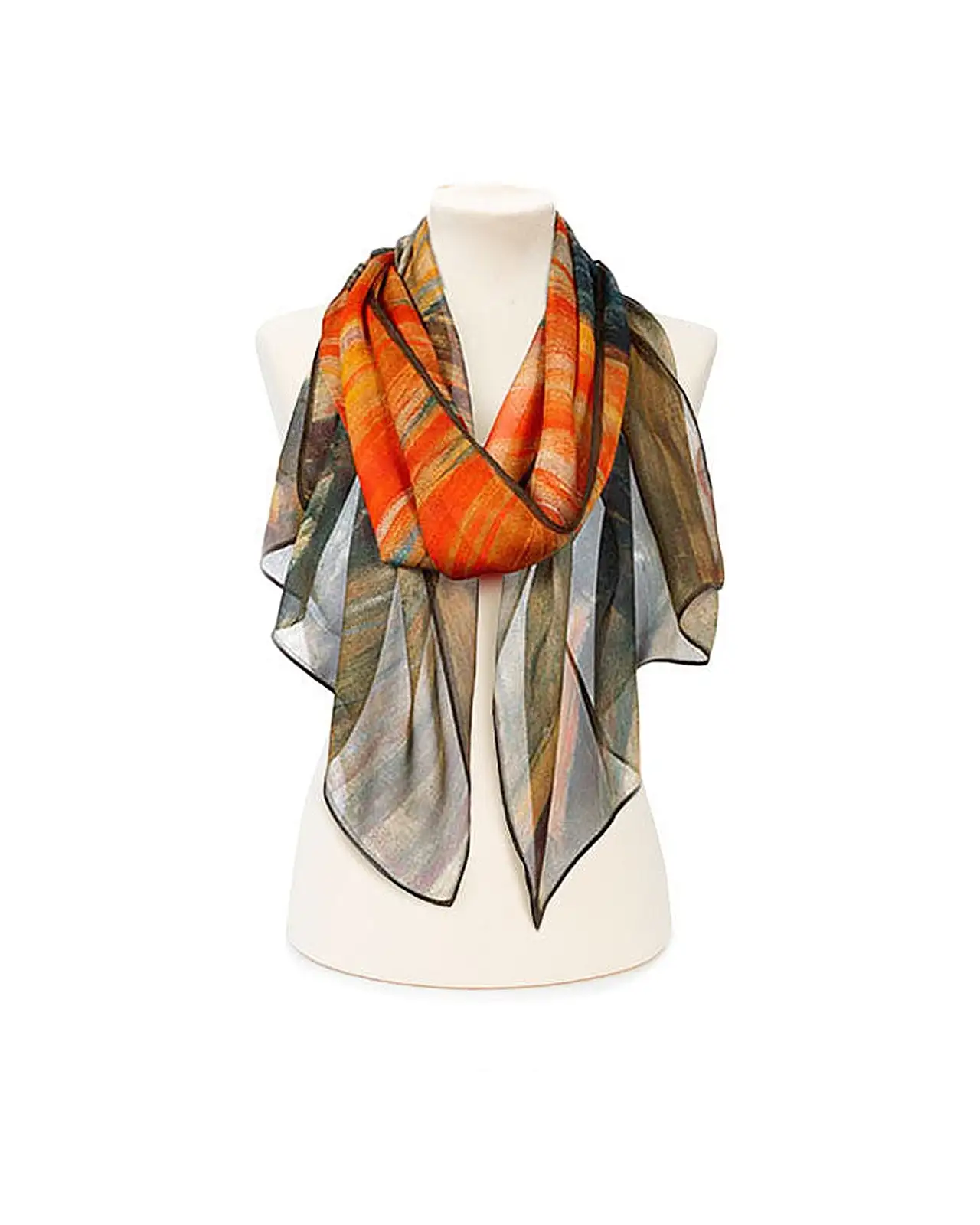 Scarves Fox and Chave Munch The Scream Chiffon Scarf £52.00