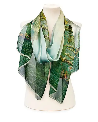Scarves Fox and Chave Canaletto Thames Chiffon Scarf £52.00