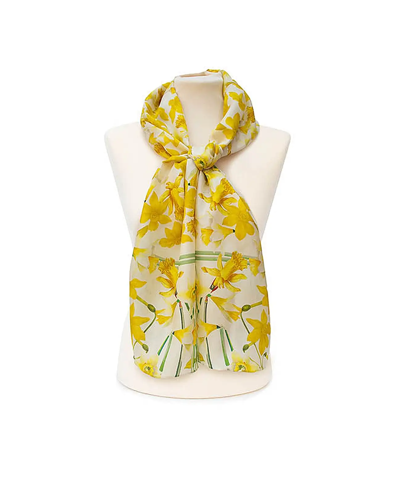 Scarves Fox and Chave Daffodils Habotai Scarf £42.00