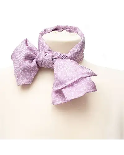 Scarves Fox and Chave Victorian Lace Silk Habotai Scarf Mauve £42.00