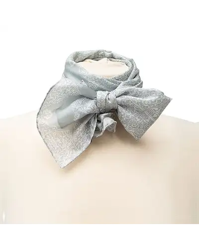 Scarves Fox and Chave Victorian Lace Silk Habotai Scarf Grey £42.00