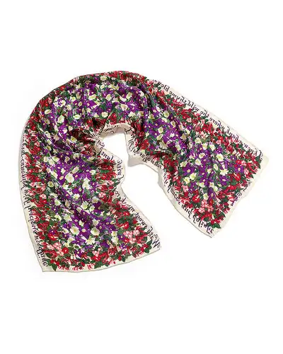 Scarves Fox and Chave Shakespeare Flowers Crêpe De Chine Scarf £45.00