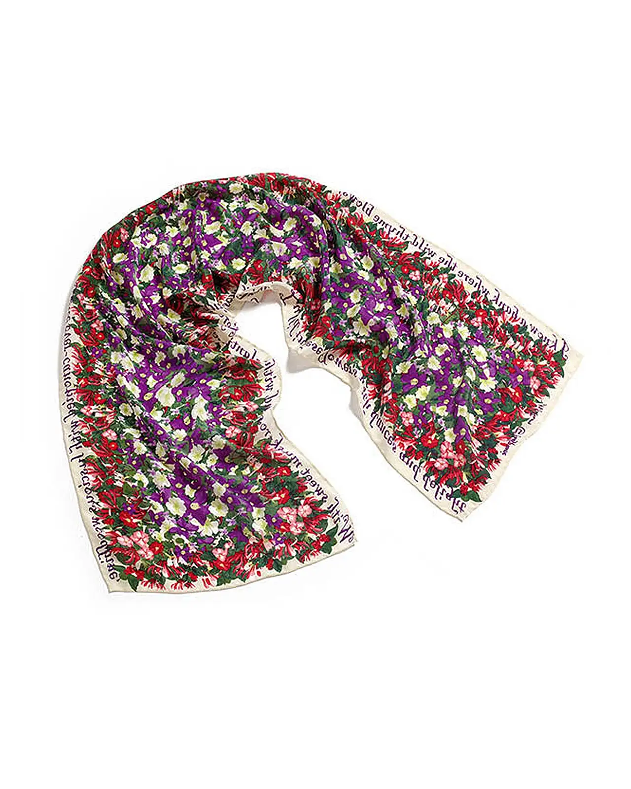 Scarves Fox and Chave Shakespeare Flowers Crêpe De Chine Scarf £45.00