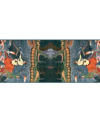 Scarves Fox and Chave Mughal Elephant Crossing Silk Habotai Scarf £42.00