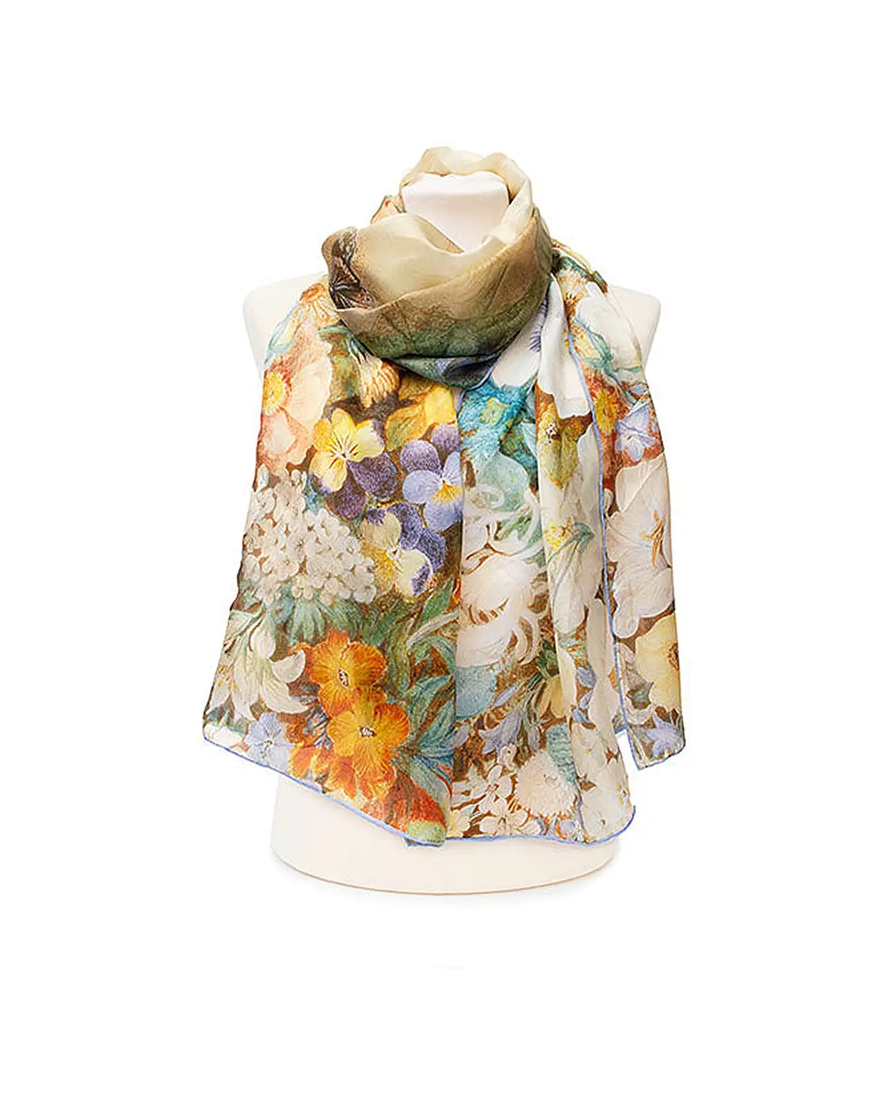 Scarves Fox and Chave Shakespeare Bee and Blooms Silk Habotai Scarf £50.00