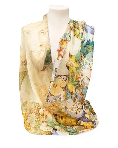Scarves Fox and Chave Shakespeare Bee and Blooms Silk Habotai Scarf £50.00