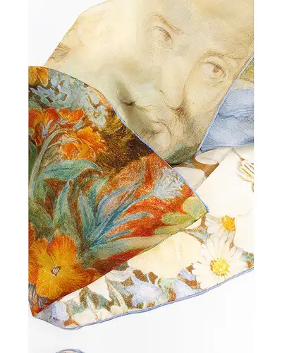 Scarves Fox and Chave Shakespeare Bee and Blooms Silk Habotai Scarf £50.00