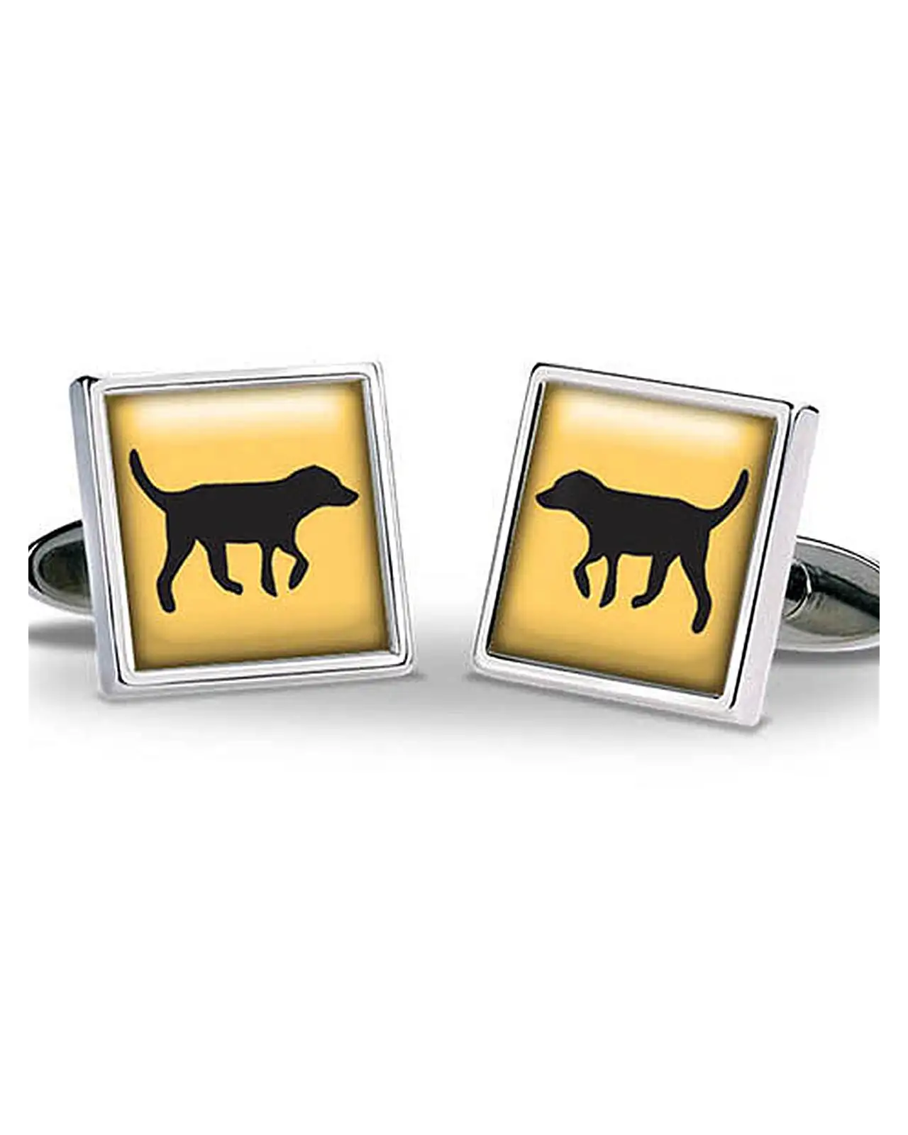 Others Fox and Chave Black Lab Gold Cufflinks £29.00