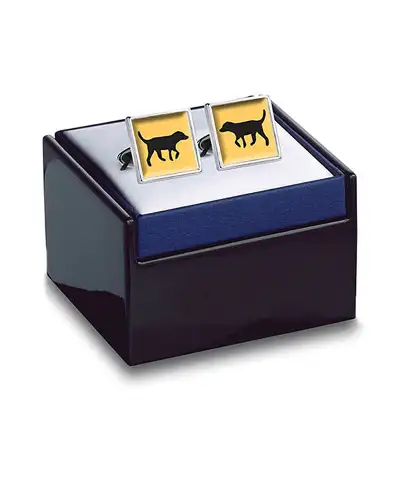 Others Fox and Chave Black Lab Gold Cufflinks £29.00