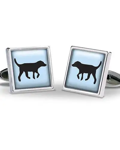 Others Fox and Chave Black Lab Cufflinks £29.00