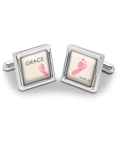 Others Fox and Chave Baby Hands and Feet Cufflinks Pink £36.00