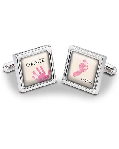 Others Fox and Chave Baby Hands and Feet Cufflinks Pink £36.00