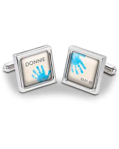 Others Fox and Chave Baby Hands and Feet Cufflinks Blue £36.00
