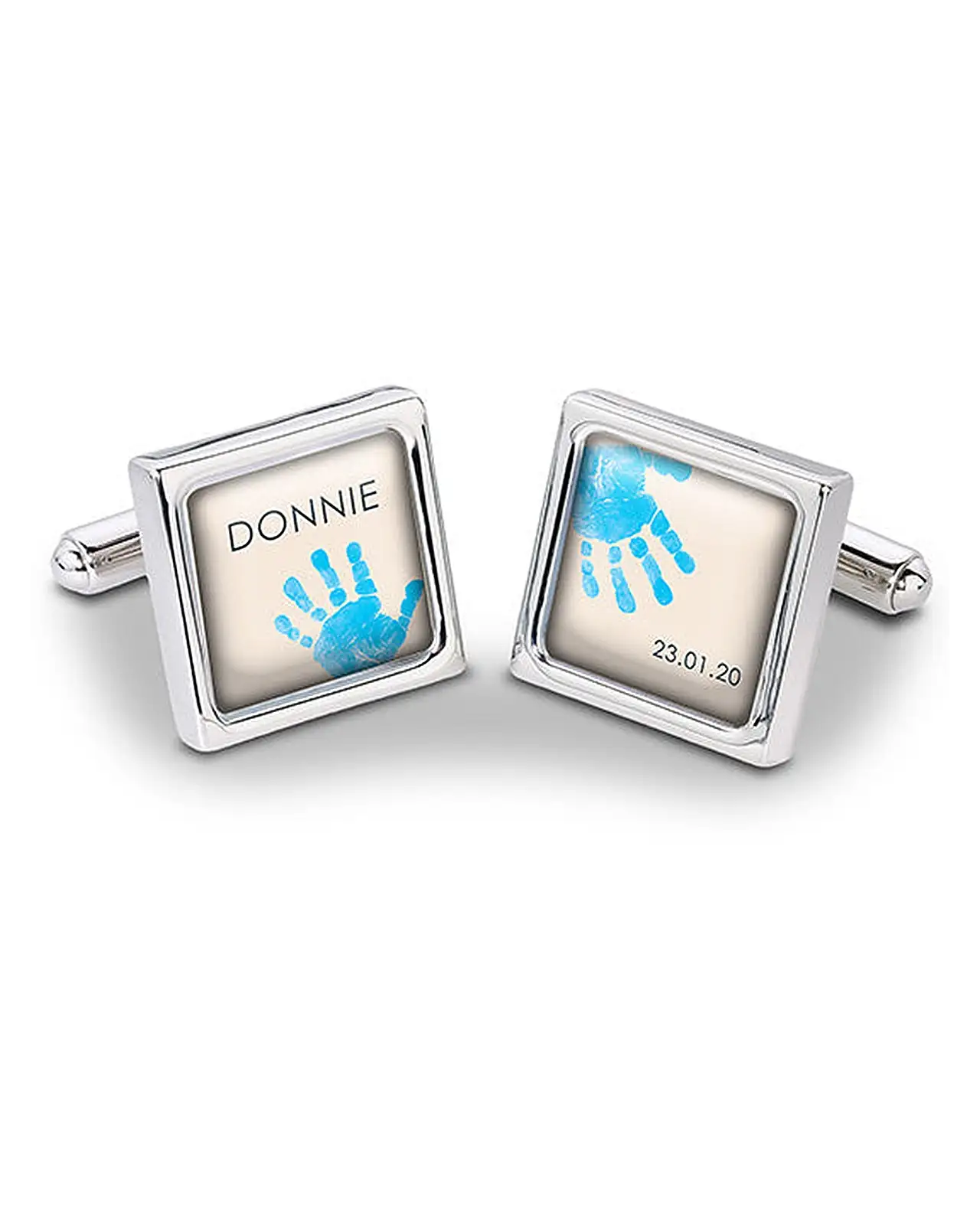 Others Fox and Chave Baby Hands and Feet Cufflinks Blue £36.00