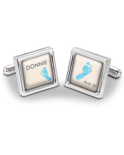 Others Fox and Chave Baby Hands and Feet Cufflinks Blue £36.00
