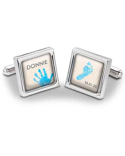 Others Fox and Chave Baby Hands and Feet Cufflinks Blue £36.00