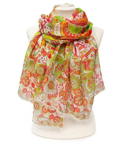 Scarves Fox and Chave Indian Bright Modal Scarf £19.00