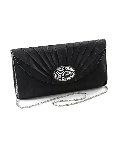 Bags Fox and Chave Black Silk Cameo Clutch Bag £67.00