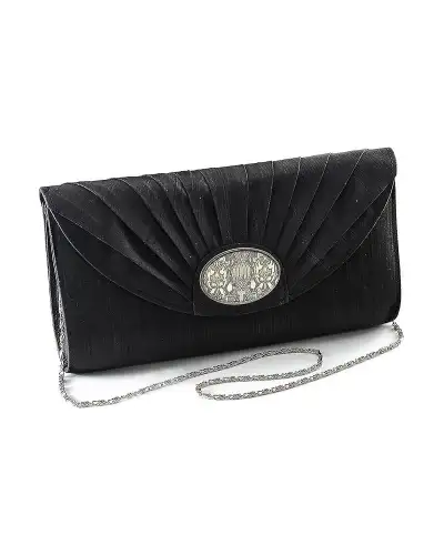 Bags Fox and Chave Black Silk Cameo Clutch Bag £67.00