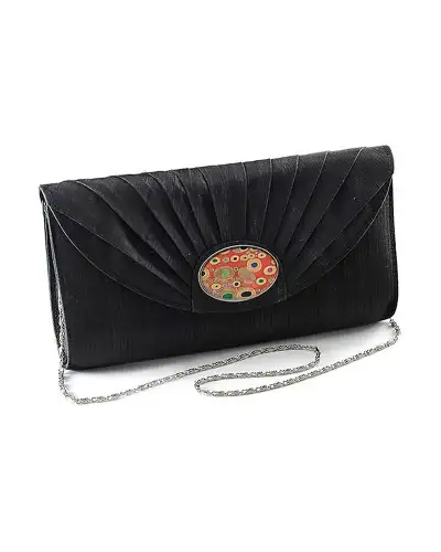 Bags Fox and Chave Black Silk Cameo Clutch Bag £67.00