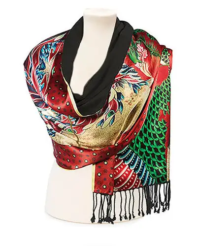Scarves Fox and Chave Hokusai Phoenix Poshmina Stole £116.00