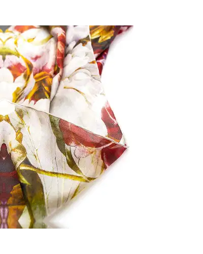Scarves Fox and Chave Redouté Peony Silk Habotai Scarf £50.00