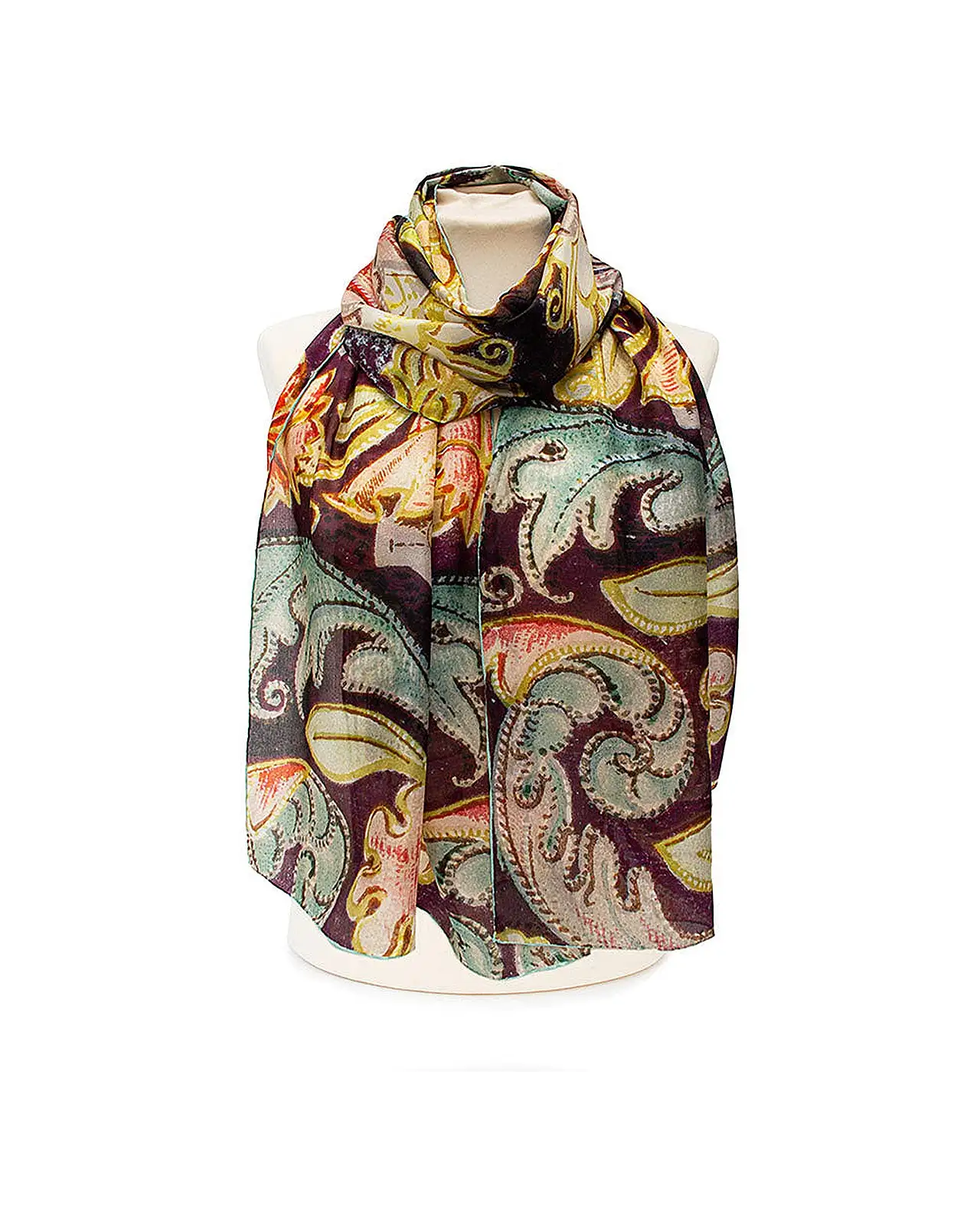 Scarves Fox and Chave Renaissance Jewel Silk Habotai Scarf £37.00