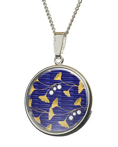 Pendants Fox and Chave Enamel Ginkgo Leaf Pendant £23.00