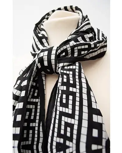 Scarves Fox and Chave Greek Key Crêpe De Chine Silk Scarf £45.00