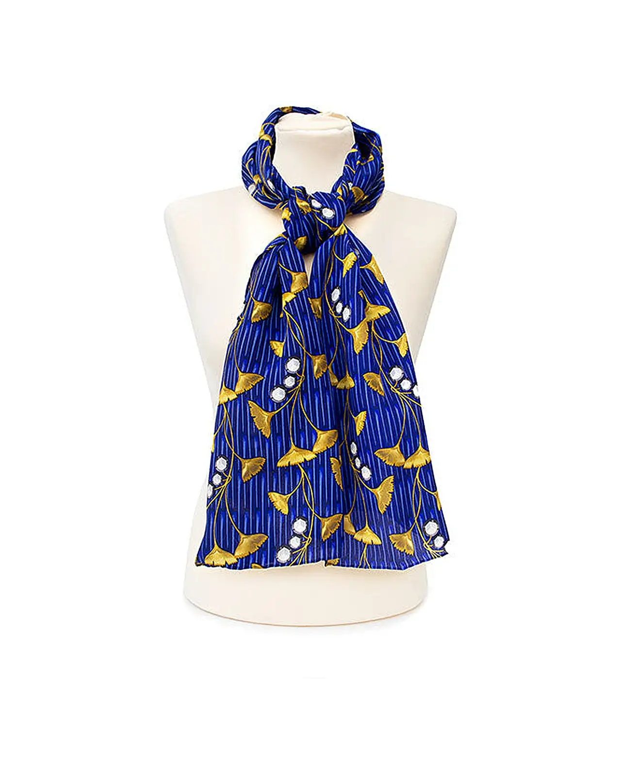 Scarves Fox and Chave Enamel Ginkgo Leaf Crêpe De Chine Scarf £45.00
