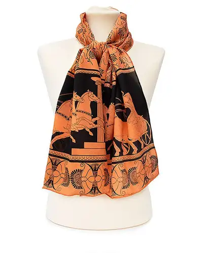 Scarves Fox and Chave Greek Charioteer Scarf Crêpe De Chine Scarf £45.00