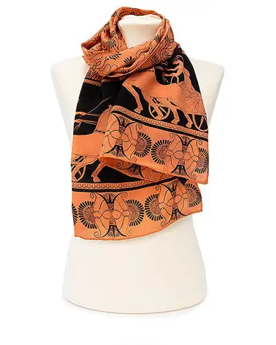 Scarves Fox and Chave Greek Charioteer Scarf Crêpe De Chine Scarf £45.00
