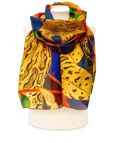 Scarves Fox and Chave The Hunt Silk Habotai Scarf £50.00