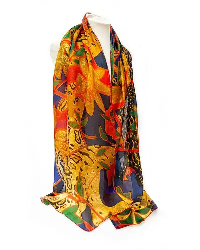 Scarves Fox and Chave The Hunt Silk Habotai Scarf £50.00