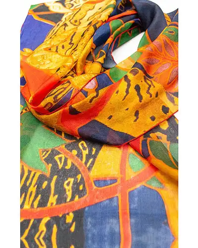 Scarves Fox and Chave The Hunt Silk Habotai Scarf £50.00