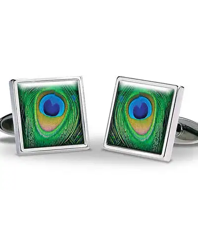 Others Fox and Chave Peacock Feathers Cufflinks £29.00
