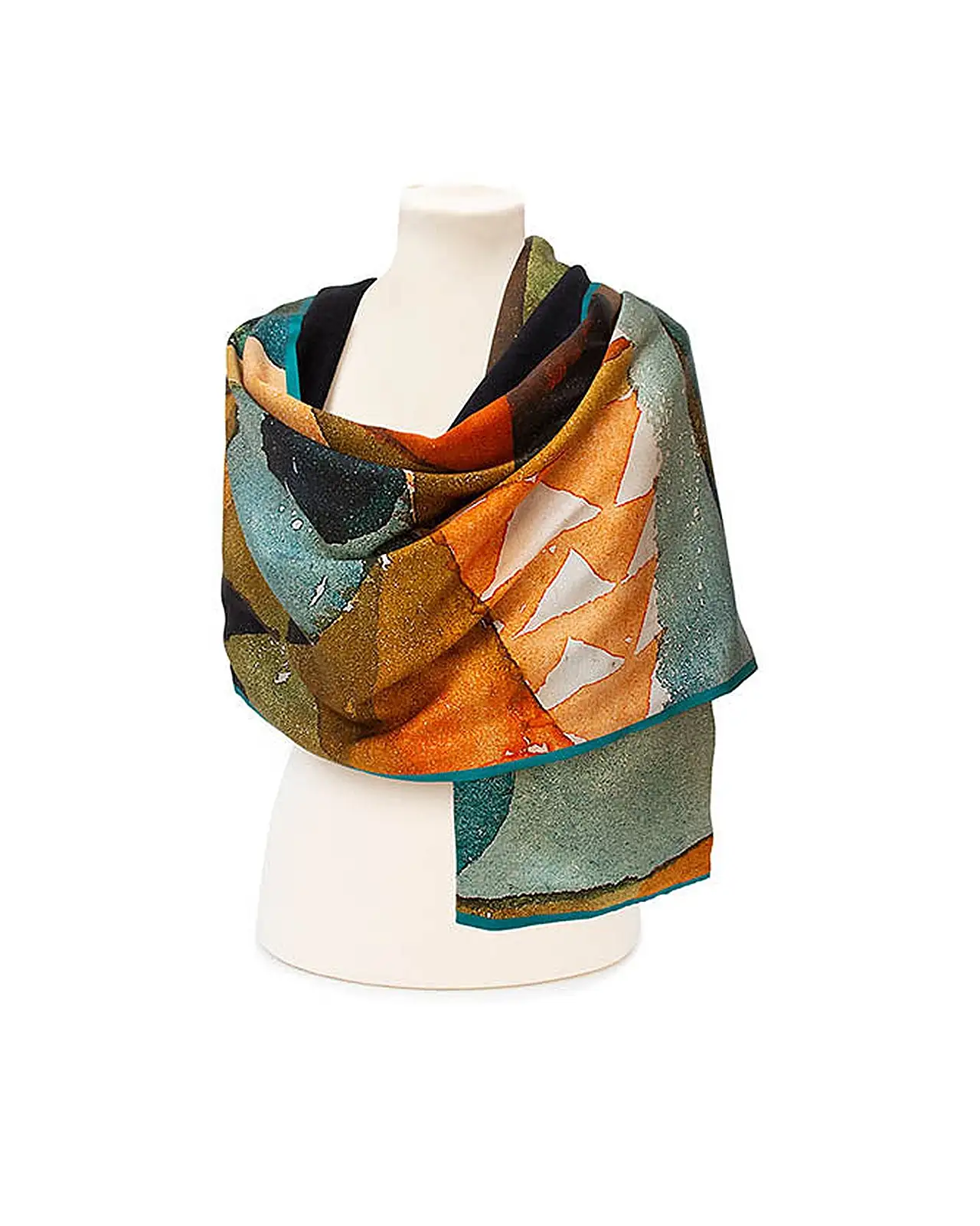 Scarves Fox and Chave Paul Klee Coral Composition Poshmina Stole £116.00